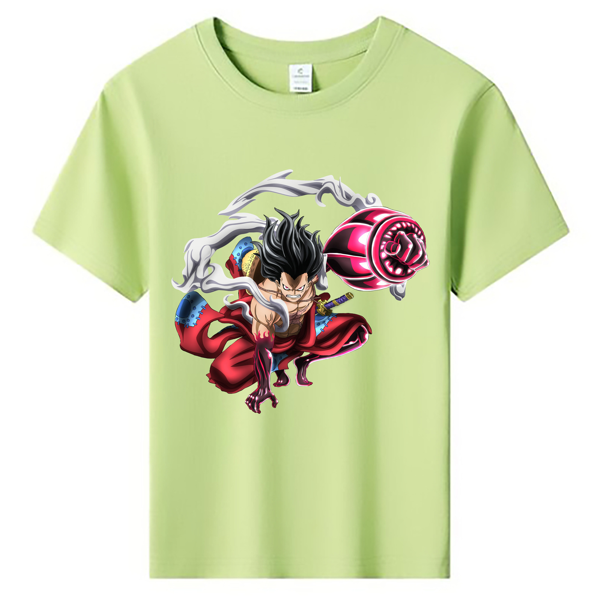 ワンピース モンキー・D・ルフィ ONE PIECE Monkey D. Luffy 綿100％キッズTシャツ（フロントプリント）